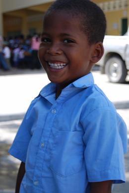 A child at the July 4th, 2009 Bahoruco Neiba relief effort